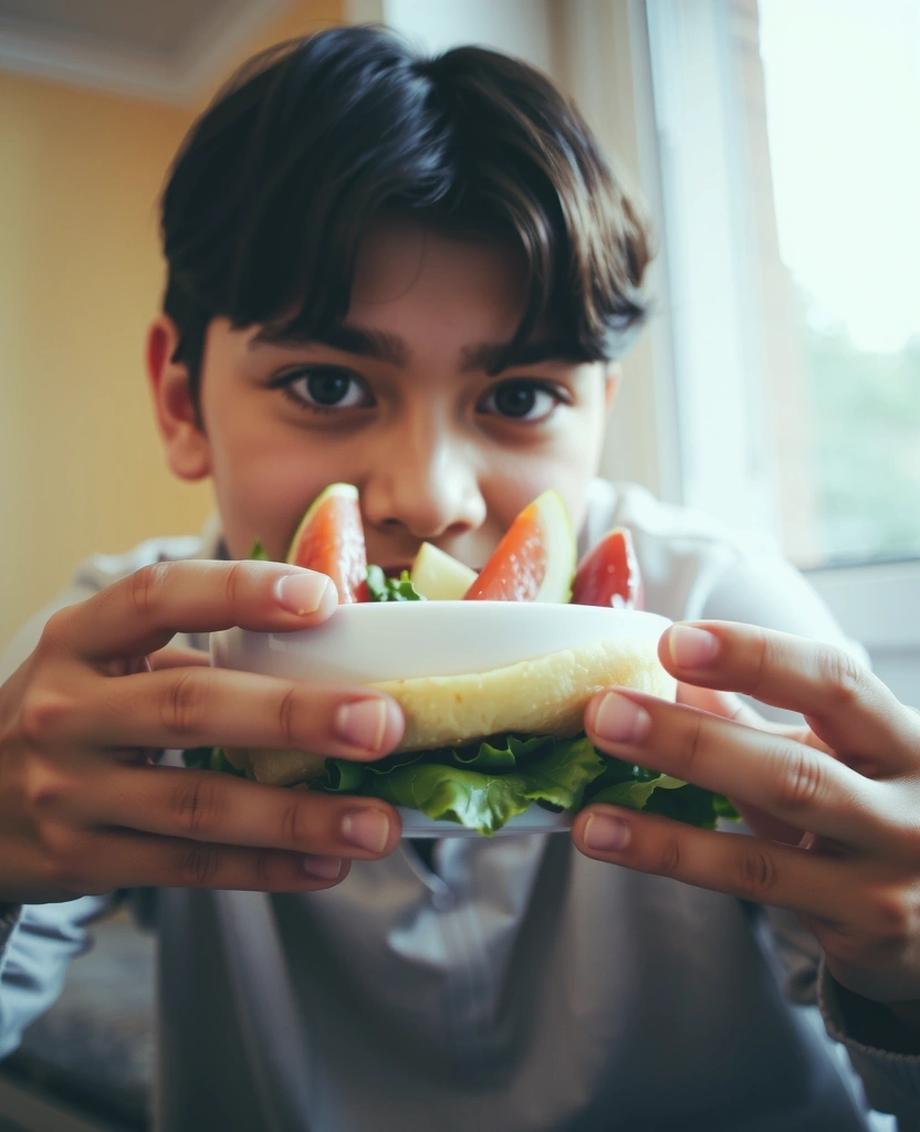 Intimes Moment des gesunden Essens